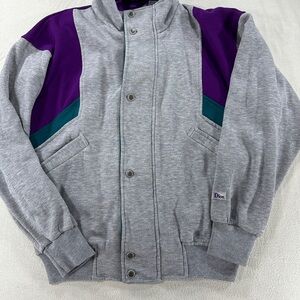VTG Christian Dior Gray Color Block Sweatshirt Jacket Rare NWT Sz M